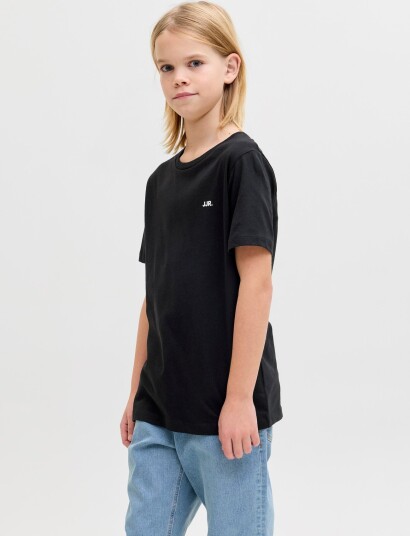 JJ REBEL Jrebrebel Logo Tee Ss Crew Neck Noos Jnr   Black   176
