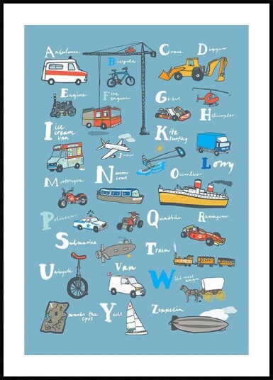 Abc Transport Plakat Plakat / 21x30cm