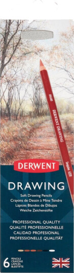 Derwent Drawing Pencils Tin 6 pcs 601084 Derwent Drawing Pencils Tin 6 pcs 601084