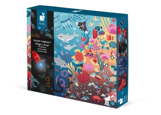 Janod Ocean Magic Puzzle Fotoark Kartong Frankrike 650 Mm 2 Mm 500 Mm Boks