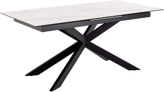 Irwine spisebord 90x168/210cm inkl. 1 tilleggsplate hvit. Irwine spisebord 90x168/210cm inkl. 1 tilleggsplate hvit.