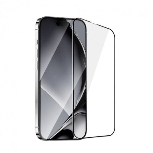 Skjermbeskytter i herdet glass med metallramme iPhone 16 Pro