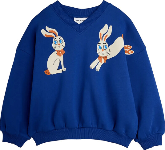 Mini Rodini Rabbits Sp Sweatshirt Blue 128/134