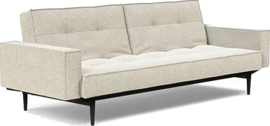 Sovesofa Splitback med Armlener & Sort Styletto ben B 6004645