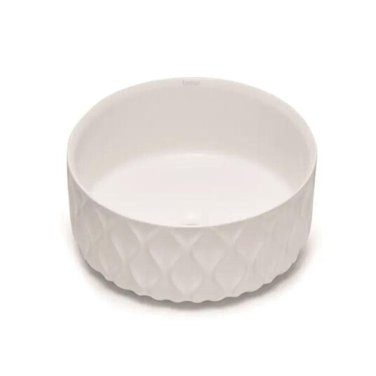Bathco Sand Waves Rund Bolle Hvit Matt KO-4170