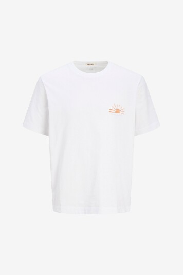 Jack & Jones Junior T skjorte jorCanggu Summer Picture Tee SS CN Hvit