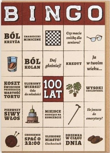 Nadwyraz.Com Bursdagskort   Bingo 100 År!