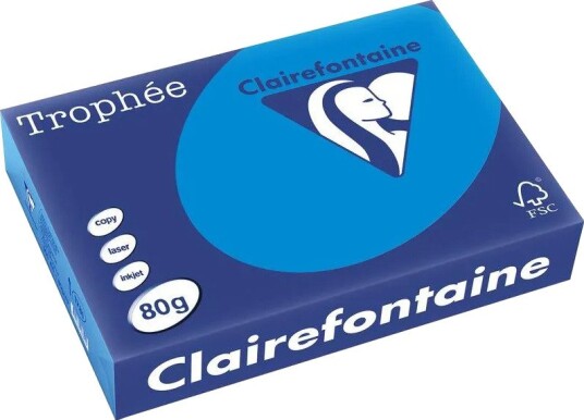 Clairefontaine Trophée, Kopipapir, A4 (210 X 297 Mm), 500 Ark, 80 G/M², Blå