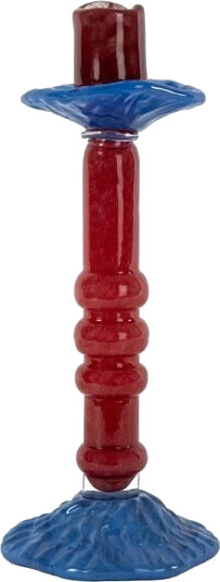 ByOn Lara stor lysestake 32 cm i vinrød glass