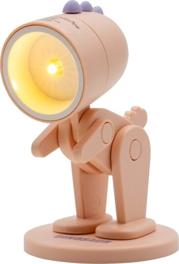 Realpower Led Dyrelommelykt Rosa Dino Med Sokkel