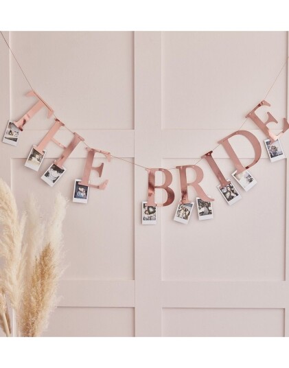 Rosegullfarget Banner "The Bride" 1,5 Meter Blush Hen