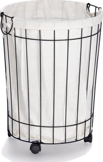 Zeller Skittentøyskurv I Metall På Hjul, Ø 44 X 55 Cm