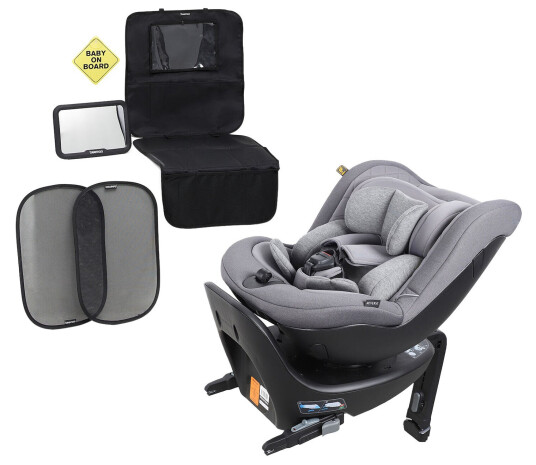 Beemoo Reverse i-Size Bakovervendt Bilstol Inkl. Tilbehørspakke Mineral Grey