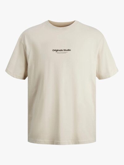 Jack and Jones Junior Vesterbro Tee Short Sleeve Crew Neck Junior Beige 164