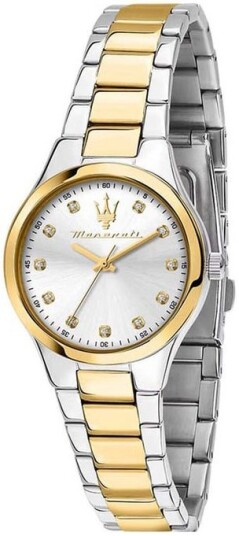 Maserati Dameklokke R8853151505 Classic Sølvfarget/Gulltonet stål