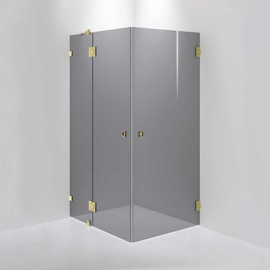 INR Iconic Nordic Rooms Dusjhjørne ARC 14 Måltilpasset Brushed Brass / Grått Glass INR Iconic Nordic Rooms Dusjhjørne ARC 14 Måltilpasset Brushed Brass / Grått Glass