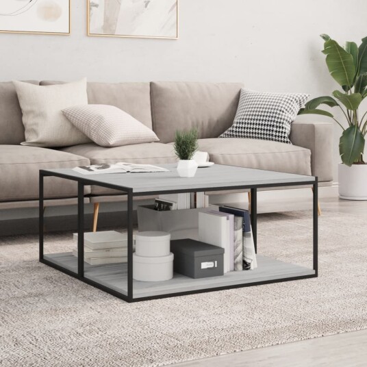 Vegghyller 4 stk grå sonoma 80x40x1,5 cm konstruert tre 8721012209503