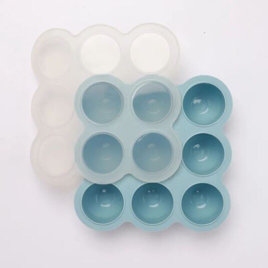 Lilletroll Fryseform med Lokk 9x60ml Blue Lilletroll Fryseform med Lokk 9x60ml Blue