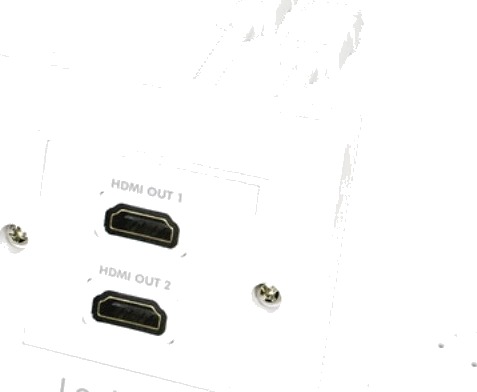 LogiLink HDMI Vegguttak 2-Port Hvit 4K 30Hz LogiLink HDMI Vegguttak 2-Port Hvit 4K 30Hz