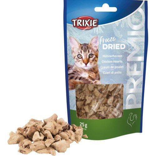 Trixie Premio Frysetørkede Kyllinghjerter til katt - Snacks 25g Trixie Premio Frysetørkede Kyllinghjerter til katt - Snacks 25g