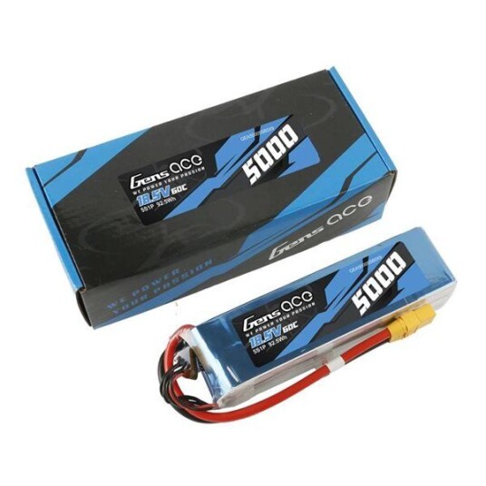 Gens Ace 5000mAh 60C LiPo Batteri XT90 for RC Kjøretøy
