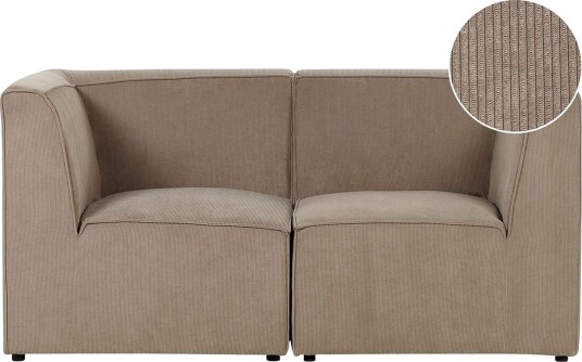 2 sitssoffa Beliani Lemvig Beige Taupe 2 sitssoffa Beliani Lemvig Beige Taupe