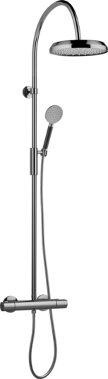 Tapwell ARM5300 Takdusj med trykk- og termostatstyrt dusjbatteri-Krom