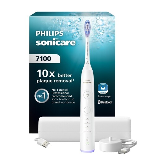 Philips Sonicare 7100 elektrisk tannbørste med hvit farge HX7420