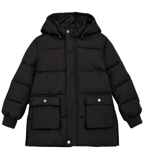 Minymo Quilted Long Jacket Black 110 Minymo Quilted Long Jacket Black 110