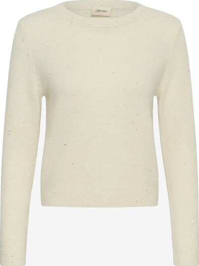 Cream Crjolli Knit V Neck Pullover   WHISPER WHITE   M