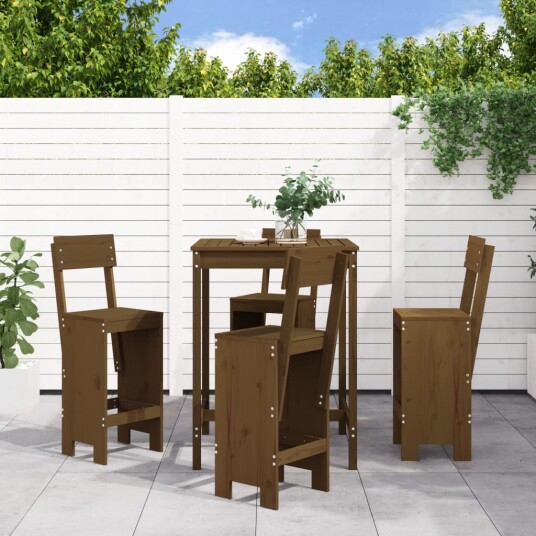  Hagebarsett 5 deler honningbrun heltre furu 3157802