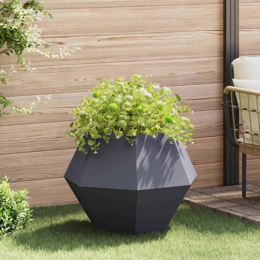 vidaXL Plantekassed Antrasitt 75 x 75 x 60 cm Stål vidaXL Plantekassed Antrasitt 75 x 75 x 60 cm Stål