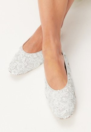 BUBBLEROOM Sequin Ballerina White 37