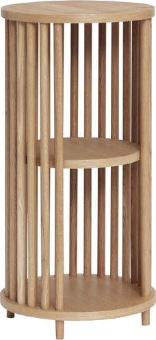 Hübsch Folk Sidebord m/Hyller - Eik, Ø35