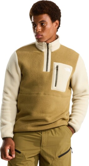The North Face Men"s Yumiori 1/4 Zip Fleece Jacket Cedar/desert Stone/new L
