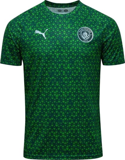 Manchester City Trenings T skjorte Pre Match Green Barn PUMA størrelse 176 cm