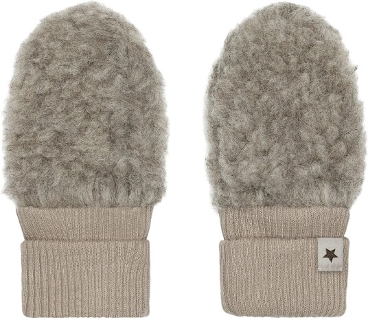 Huttelihut Mittens Wool Teddy CAMEL MELANGE 74\80