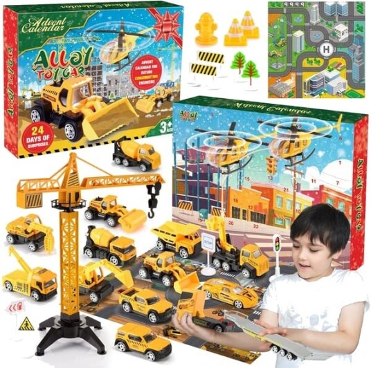 Adventskalender 2025 barnegave 2 3 4 5 6 år Biler Leker Barn 2 6 år adventskalendergave{FY}