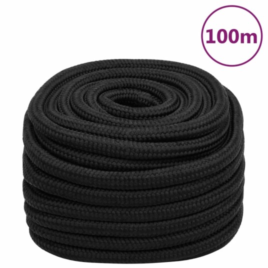  Båttau helsvart 20 mm 100 m polypropylen