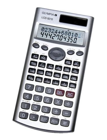 Olympia Lcd 9210 - Vitenskapelig Kalkulator - 12 Sifre - Solpanel, Batteri - Sølv