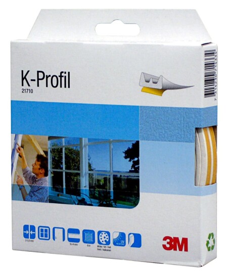 TETNINGSLIST K LIST 6M HVIT 4x9mmx6m 12 EPDM GUMMI 21710 3M TETNINGSLIST K LIST 6M HVIT 4x9mmx6m 12 EPDM GUMMI 21710 3M