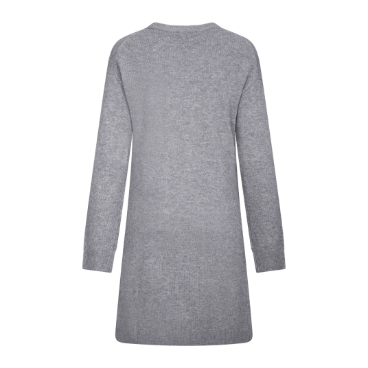 Clemmie Dress Grey XL Merino crew neck dress