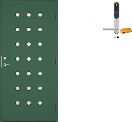 Ytterdør Swedoor Advance-Line Statement Vibe med Yale Doorman Classic Home