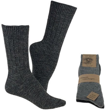 Clemente Alpakka Ullsokker Koksgrå & Grå Tynne 2-pk   Str. 43/46
