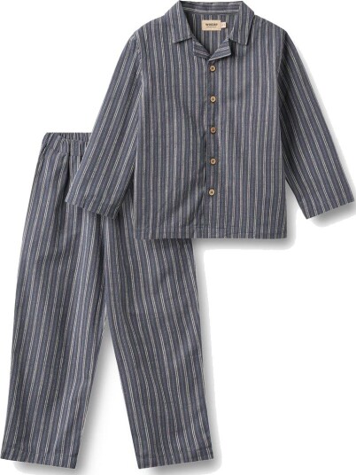 Wheat Madison Pysj Blue Holiday Stripe (92 / 2 år)