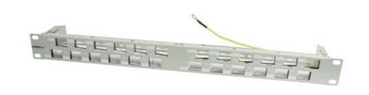 Keystone Modulholder 19" Patchpanel For 24Xtp-Modul 1U (T 96Mm) 45 Graders Skrånende Uttak Lysegrå Synergy 21,
