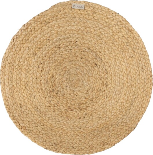Lama Cleo dekkebrikke i jute Ø40 Natur