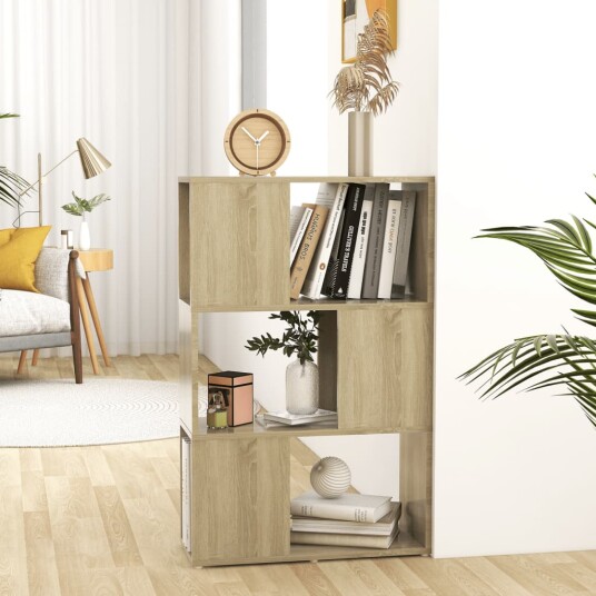 Bokhylle/romdeler sonoma eik 60x24x94 cm sponplate Brun Bokhylle/romdeler sonoma eik 60x24x94 cm sponplate Brun