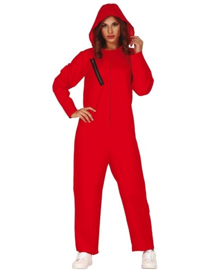Fiestas Guirca Rød Papirhuset / Money Heist / Squid Game Inspirert Jumpsuit Kostyme til Dame Strl L Fiestas Guirca Rød Papirhuset / Money Heist / Squid Game Inspirert Jumpsuit Kostyme til Dame Strl L