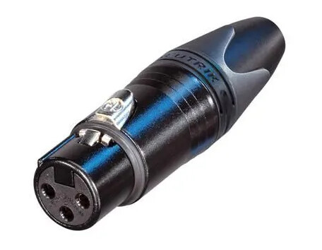Neutrik NC3FXX HA BAG XLR plugg 3P Hun Sort B crimp